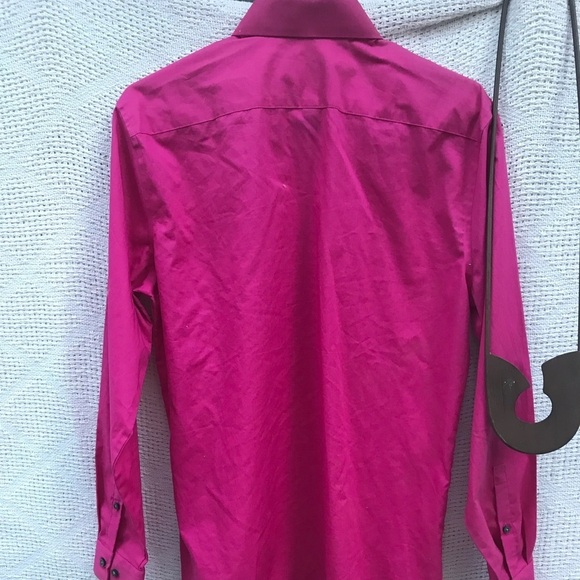 J.‎ Ferrar Slim Cut Dress Shirt Pink Medium - Picture 5 of 8